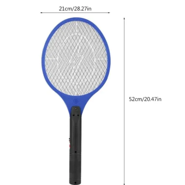 New Sladdlös Uppladdningsbar Elektrisk Flugmygg Smälla Bug Zapper Racket Insektdödare Blå Flugsmällor
