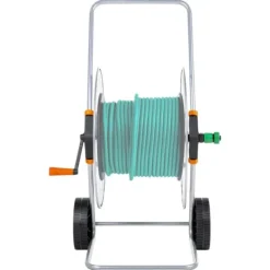 Online Slangvagn för 110 m 1/2" eller 80 m 3/4" stålslang Bevattning
