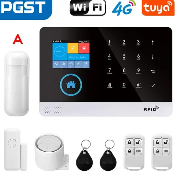 Clearance Smart Alarm System, Flera Kanaler för Larm, Enkel Installation,EU-kontakt, A Hemlarmsystem