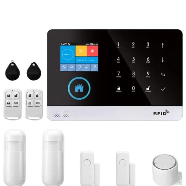 Online Smart Alarm System, Flera Kanaler för Larm, Enkel Installation,EU-kontakt, B Hemlarmsystem