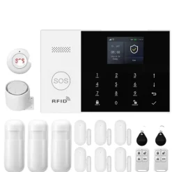 Smart Alarm System, Mobil Kontroll, Rörelsedetektionssensorer,EU-kontakt, D