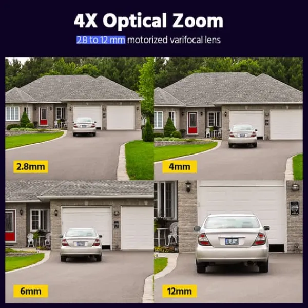 Outlet Smart Dual Light Varifocal Bullet Kamera, 4K Upplösning, Rörelsedetektering Säkerhetsmonitorer & Videokameror
