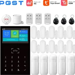 Smart Hem Larm System, App Kontroll, 99 Zons Stöd,4G-F, EU-plugg