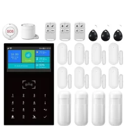Smart Hem Larm System, App Kontroll, 99 Zons Stöd,EU-kontakt, 4G-E Hemlarmsystem