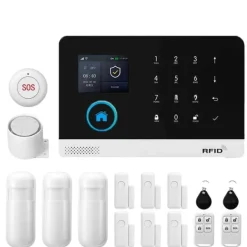 Clearance Smart Hem Larm System, Trådlös Kontroll, Fler-Sensor Stöd,4G-D-EU Hemlarmsystem