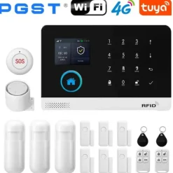 Clearance Smart Hem Larm System, Trådlös Kontroll, Fler-Sensor Stöd,4G-D-EU Hemlarmsystem