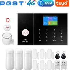 Smart Hem Larm System, WiFi & 4G Anslutning, Rörelsedetektering,EU-kontakt, D