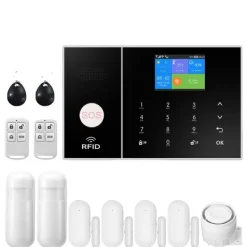 Best Smart Hem Larm System, WiFi & 4G Anslutning, Rörelsedetektering,C, EU-kontakt Hemlarmsystem