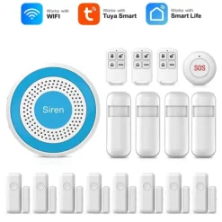 Smart Hem Säkerhetssystem, Trådlös Anslutning, APP Kontroll,E-EU