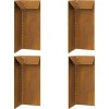 Best Snigelavvisande grill i Corten-stål - - Paket med 4 - 10x10x25 cm - Rost - Utomhus - Hållbar Skadedjursfällor