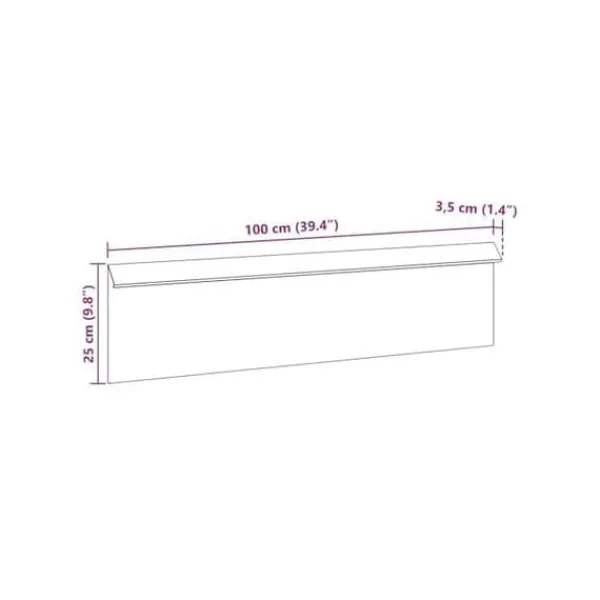 vidaXL Snigelavvisande stängsel i galvaniserat stål - - Silverfärgad - 100x3,5x25 cm - Hållbar - Utomhus - Montering krävs