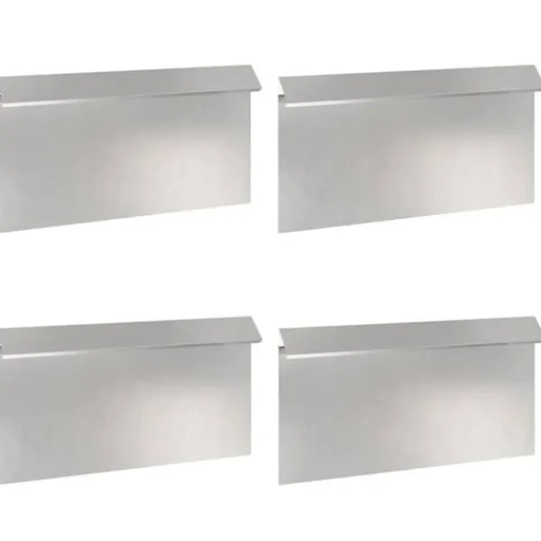 vidaXL Snigelbarriärer i rostfritt stål - - Set om 4 - Silver - 50x3,5x25 cm - Hållbar - Utomhus