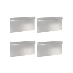 vidaXL Snigelbarriärer i rostfritt stål - - Set om 4 - Silver - 50x3,5x25 cm - Hållbar - Utomhus