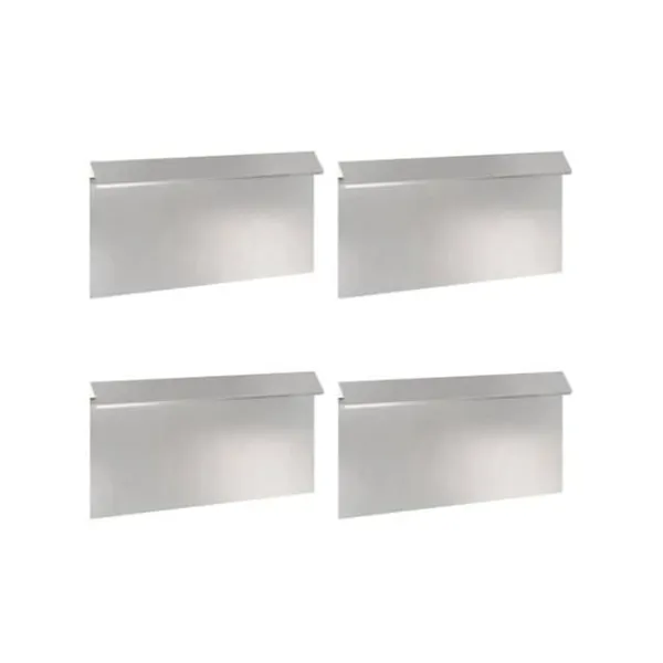 vidaXL Snigelbarriärer i rostfritt stål - - Set om 4 - Silver - 50x3,5x25 cm - Hållbar - Utomhus