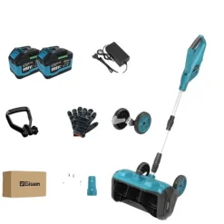 New Snöplog, borstlös motor, sladdlös drift,2 Batteri, Elektrisk-a Snöborttagning
