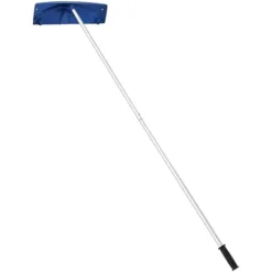 New Snöraka för tak/Taksnöskrapa - Teleskopisk - PP-plastblad 60 cm - Räckvidd 1,18–5,55 m - Med hjul - Halkfritt handtag - Lätt - För snö och löv Snöborttagning