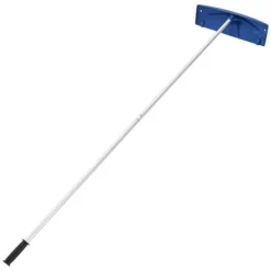 New Snöraka för tak/Taksnöskrapa - Teleskopisk - PP-plastblad 60 cm - Räckvidd 1,18–5,55 m - Med hjul - Halkfritt handtag - Lätt - För snö och löv Snöborttagning
