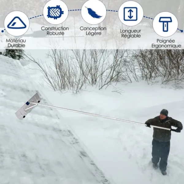 Best Snöskyffel, 160-610 cm, Silver Snöborttagning