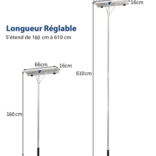 Best Snöskyffel, 160-610 cm, Silver Snöborttagning