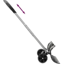 vidaXL Snöskyffel - - Stålblad - Utdragbart handtag - Dimensioner 66x33 cm - Antiglids hjul
