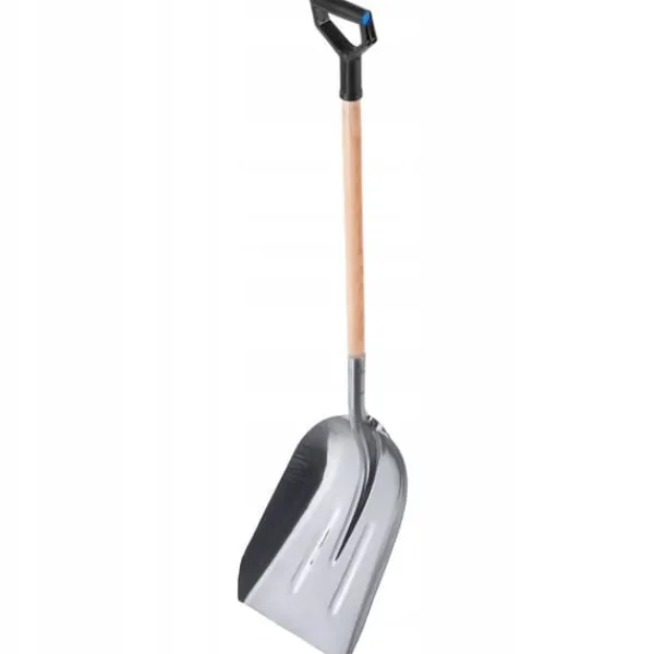 Snöskyffel, Hållbar plast, 50 tum längd, 14 tum bredd, Rundade kanter, Bekväm D-formad handtag