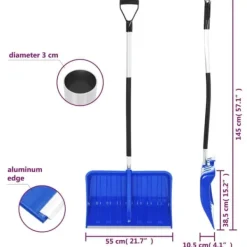 Outlet Snöskyfflar - Living Snöspade blå 145 cm aluminium Snöborttagning