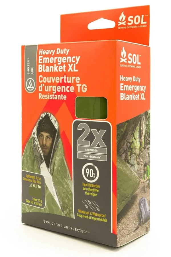 Hot SOL HEAVY DUTY EMERGENCY BLANKET XL, nödfilt kraftig Beredskapsplaner
