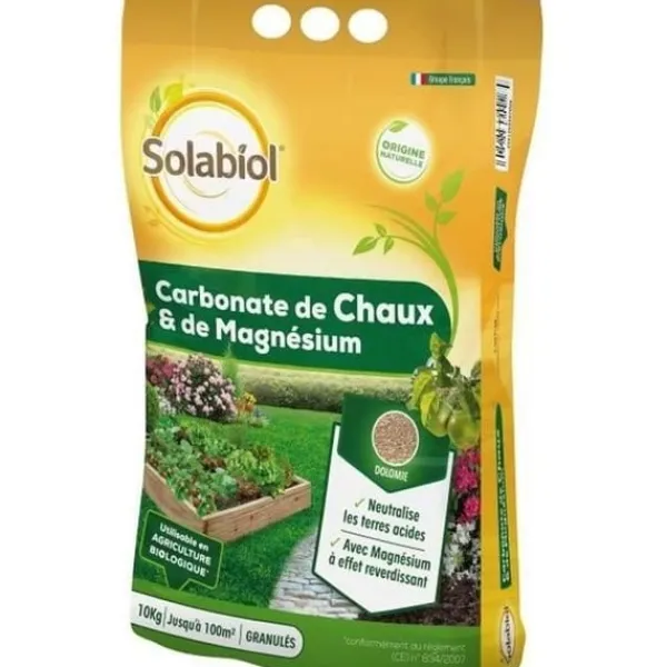 SOLABIOL SOCHAUX10 Kalcium- och magnesiumkarbonat 10 kg, effektiv