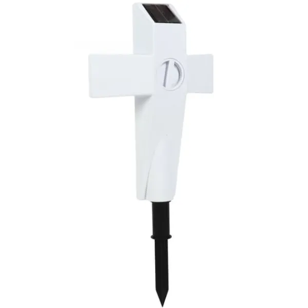 Discount Solar LED Cross Lights for Graveside Memorial - Garden Grave Marker Decor Trädgårdsprydnader