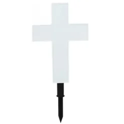 Discount Solar LED Cross Lights for Graveside Memorial - Garden Grave Marker Decor Trädgårdsprydnader