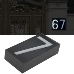 Solcellsdriven LED-adressnummerskyltlampa för utomhushus Hotellbutiksdörr (nummer 7)