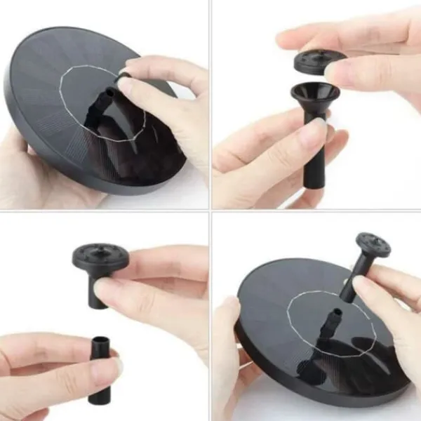 Solcellsfontän – Solcellsdriven Fontän för Fågelbad 16cm