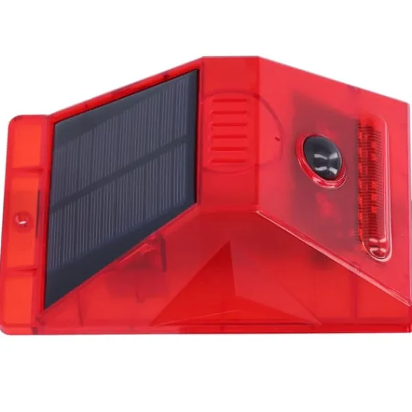 Solcellslarmlampa 129db Rörelsesensor Djuravskräckare med Fjärrkontroll för Gård/Orchard Säkerhetslampor