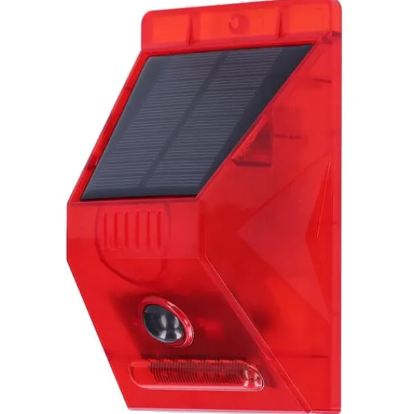 Solcellslarmlampa 129db Rörelsesensor Djuravskräckare med Fjärrkontroll för Gård/Orchard Säkerhetslampor