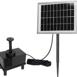 Discount Solcellspump - YUENFONG - 5W - Flöde 280 L/h - Panel 16 cm - 4 spraylägen Fontäner & Dammar