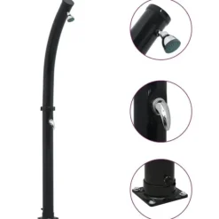 vidaXL Soldusch svart 214 cm 20 L
