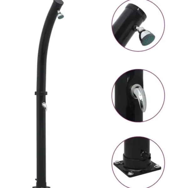 vidaXL Soldusch svart 214 cm 20 L