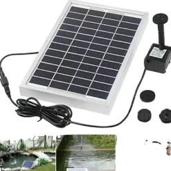 Discount Solpump, 5W solenergi, 250 L/h flödeshastighet, 60 cm spruthöjd Fontäner & Dammar