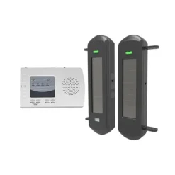 Solstrålesensor säkerhetssystem, 800 m trådlös räckvidd, 100 m detektionsräckvidd,EU-plugg, KIT1