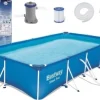 Discount Sommarglädje garanterad med denna stora ovanmarkspool - Komplett med pump, filter och reparationssats Pooler