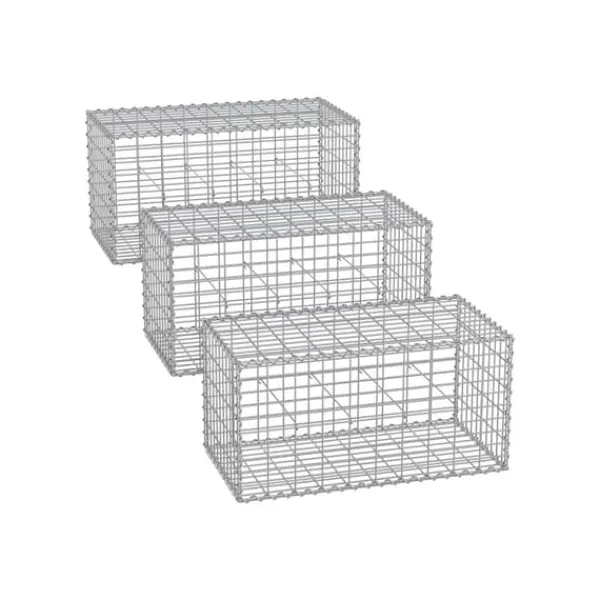 Hot SONGMICS trådkorg med 5 x 10 cm maskstorlek, 3-pack, silver Trädgårdskorgar