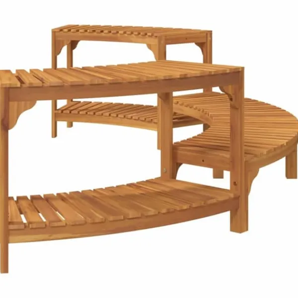 Clearance Spabad Område Halvrund i Solid Akaciaträ | Mått: 272x120.5x55.5 cm | Färg: Naturträ Spa & Utomhusbad