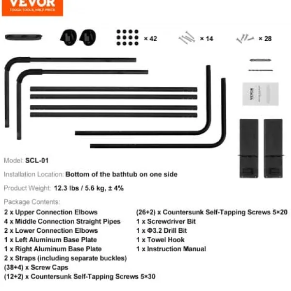 Discount Spabadöverdragshiss, Justerbar, 80x160x125 cm, Svart, Aluminium Spa & Utomhusbad