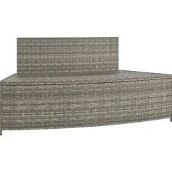 Outlet Spabänk med dynor 2 st i grå konstrotting | Färg: Grå | Storlek: Standard Spa & Utomhusbad