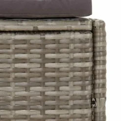 Outlet Spabänk med dynor 2 st i grå konstrotting | Färg: Grå | Storlek: Standard Spa & Utomhusbad