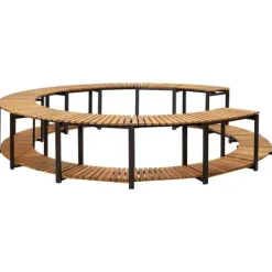 Spakant i massivt akaciaträ för spabad | Storlek: 273x53 cm | Färg: Naturlig träfinish Spa & Utomhusbad