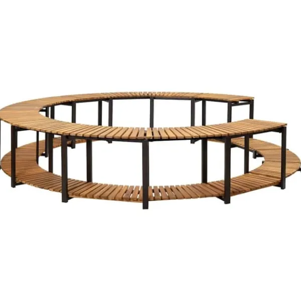 Spakant i massivt akaciaträ för spabad | Storlek: 273x53 cm | Färg: Naturlig träfinish Spa & Utomhusbad