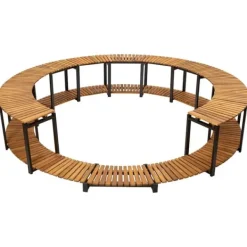Spakant i massivt akaciaträ för spabad | Storlek: 273x53 cm | Färg: Naturlig träfinish Spa & Utomhusbad