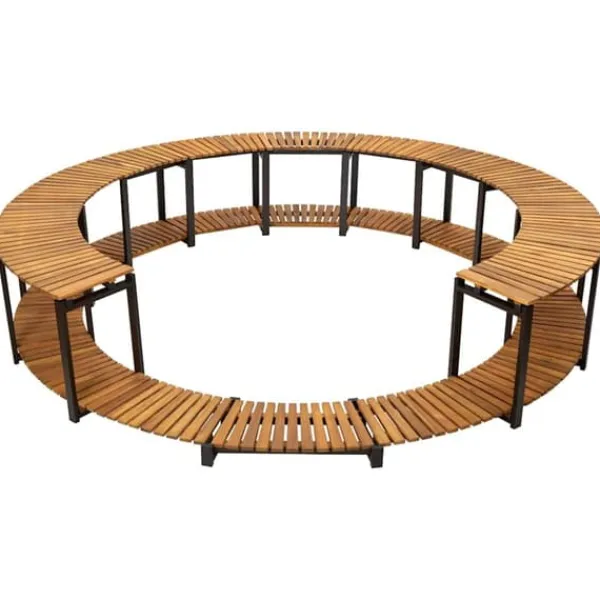 Spakant i massivt akaciaträ för spabad | Storlek: 273x53 cm | Färg: Naturlig träfinish Spa & Utomhusbad