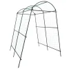 Outlet Spaljé för klätterväxter - Trädgårdstunnel med nät - 1,15×1,83×2,3 m - Justerbar bredd 1,1–1,8 m - Rör Ø19,2 mm - Q195-stål + PP - Svart Valvbågar, Spaljéer, Bersåer & Pergolor